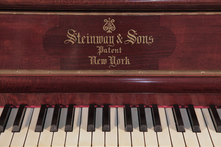 Steinway  manufacturers logo on fall .