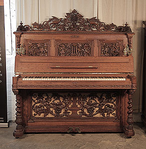 Renaissance style, Biese Hof upright Piano for sale.