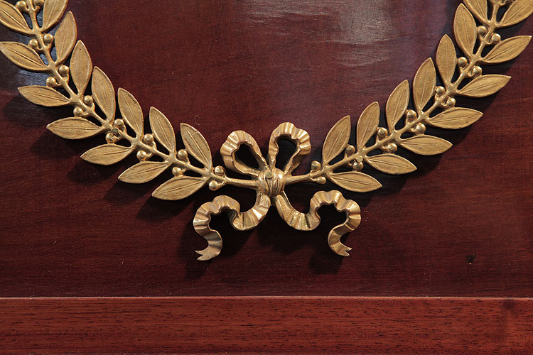 Ibach cabinet  laurel wreath detail