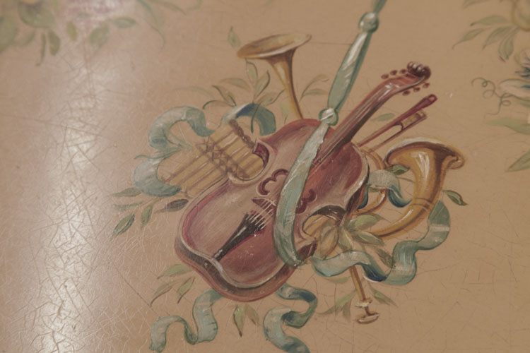 Detail of hand-painted musical instuments