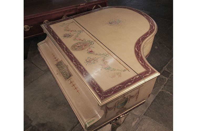 Beuloff piano lid  with hand-painted decoration 