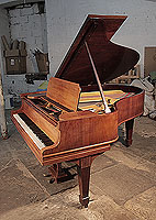 Restored, 1913, Steinway Model O grand piano for sale with a mahogany case and spade legs. Piano has an eighty-eight note keyboard and a two-pedal lyre.