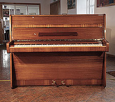 Reconditioned,  1966, Steinway Model Z upright piano with a polished, mahogany case 