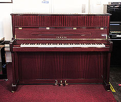 Reconditioned,  2006, Yamaha V118 upright piano with a mahogany case and polyester finish 