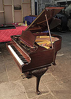 Bechstein baby grand piano for sale with a polished, mahogany case and cabriole legs