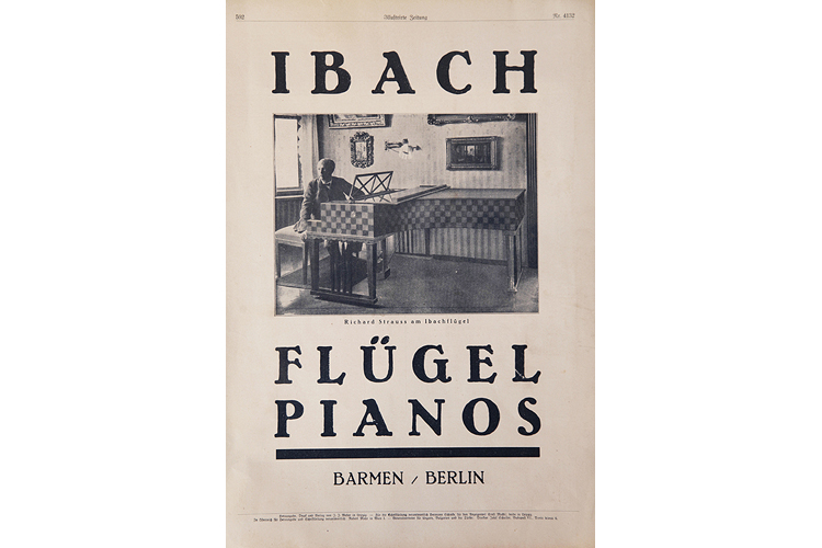 Image of Richard Strauss at his Ibach piano