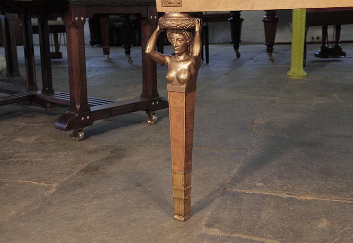 Soren Jensen square,tapered piano leg with bronze nude caryatid top .