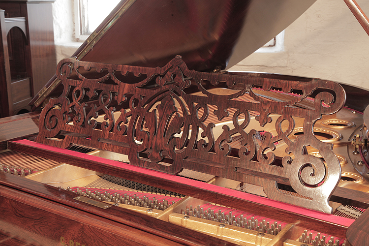 Bechstein   grand piano filigree music desk.