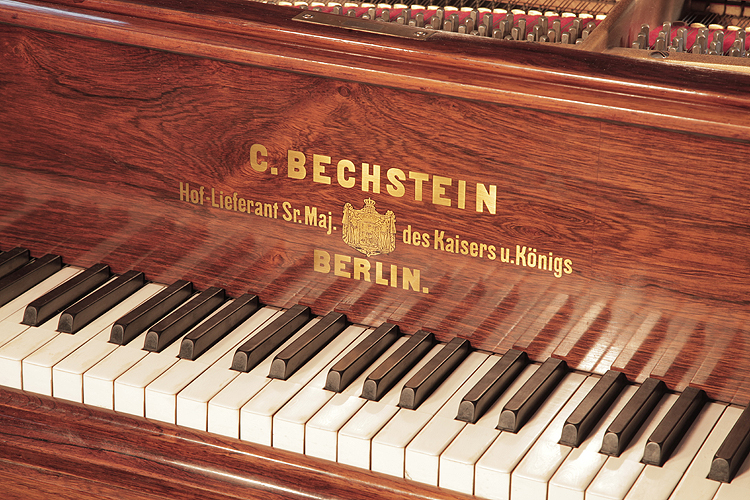 Bechstein manufacturers name on fall.