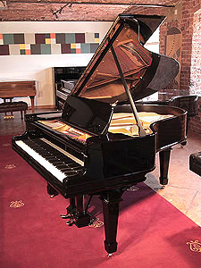 Rebuilt,  1905, Steinway Model O grand piano for sale with a black case and spade legs
