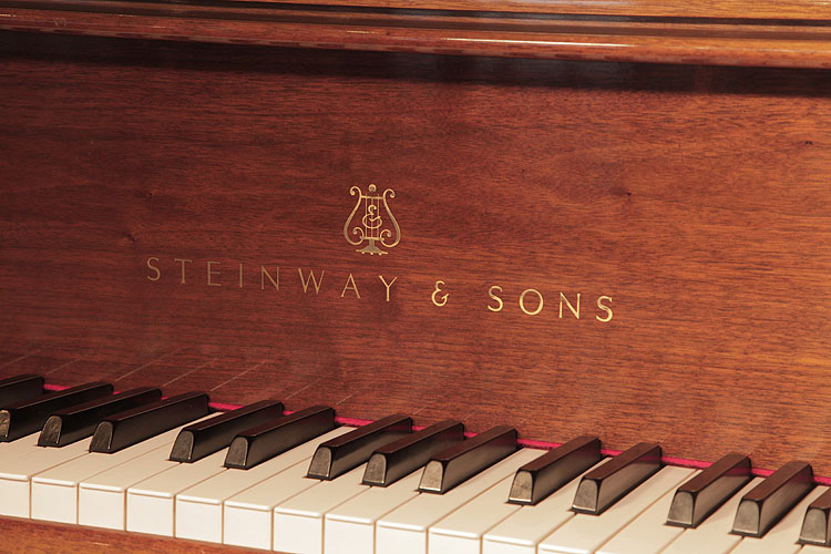 Steinway  Model S manufacturer's name on fall. We are looking for Steinway pianos any age or condition.