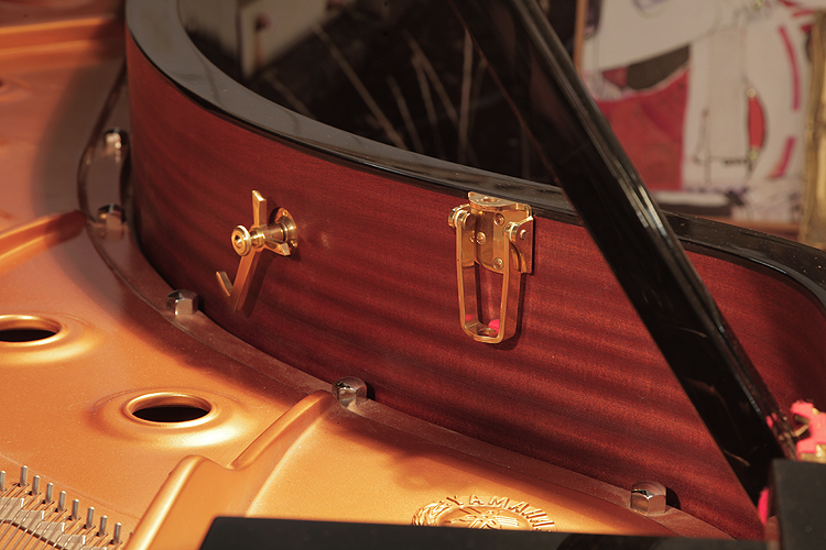 Yamaha CFIII  brass lid stay and piano lock.