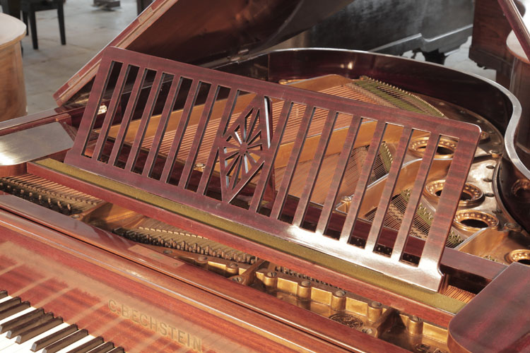 Bechstein Model L openwork piano  music desk in a vertical, slatted design 