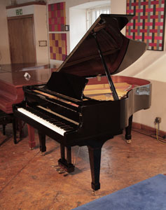 Besbrode Pianos is a Specialist Steinway & Sons  Dealer. Reconditioned, 2001, Boston GP178 II grand piano for sale with a black case and spade legs
