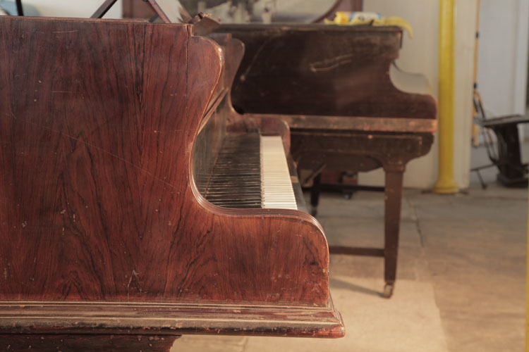 Broadwood piano cheek detail