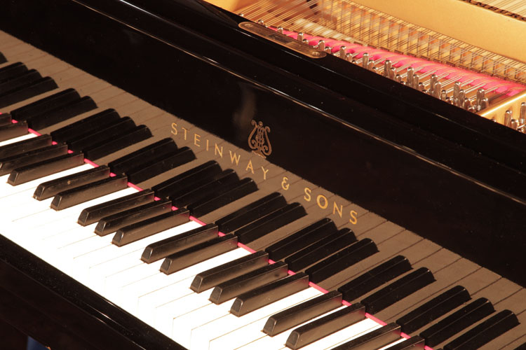  Steinway  Model O manufacturers logo on fall. We are looking for Steinway pianos any age or condition.