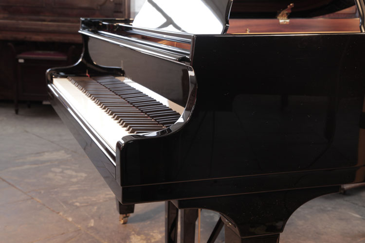 Steinway  Model S  Grand Piano cheek detail. We are looking for Steinway pianos any age or condition.