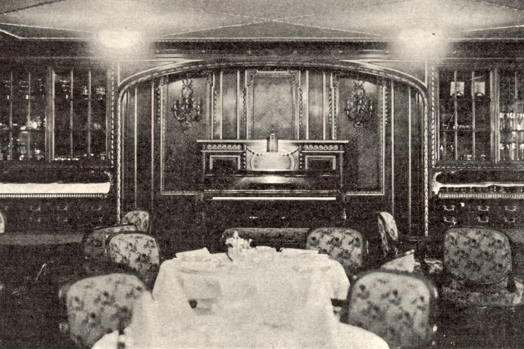 Photo of Steinway piano inside RMS Olympic