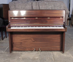 Pre-owned, 1953, Welmar upright piano with a mahogany case and brass fittings