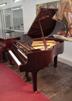 Reconditioned, 1994, Yamaha G1 baby grand piano with a mahogany case and spade legs
