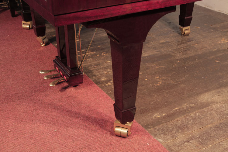 Eavestaff spade piano leg with brass casters