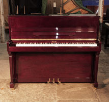 Reconditioned, Eavestaff upright piano for sale with a mahogany case and brass fittings 