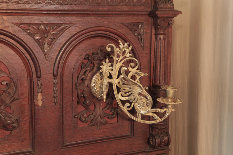 Francke ornate brass candlesticks in a dragon design