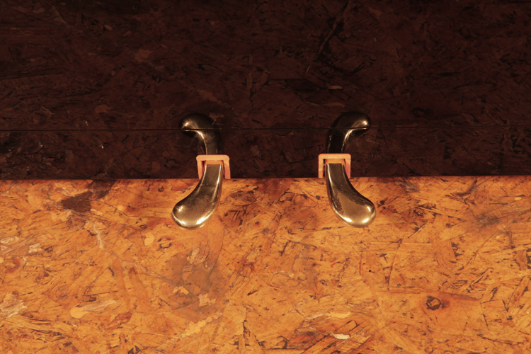 Steinway Model V  piano pedals
