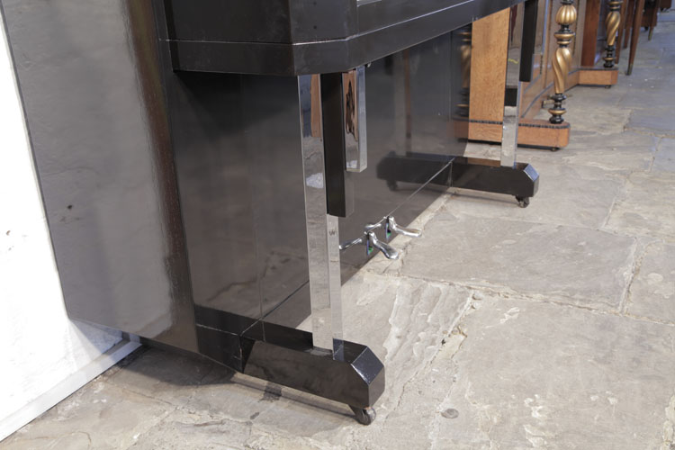 Barker Art-Deco style piano leg with chrome accents