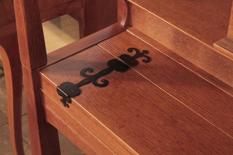 Bechstein ornate iron hinges with trefoil embellishment