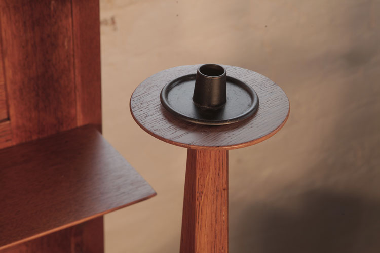 Bechstein  architectural candlesticks incorporated into the piano leg