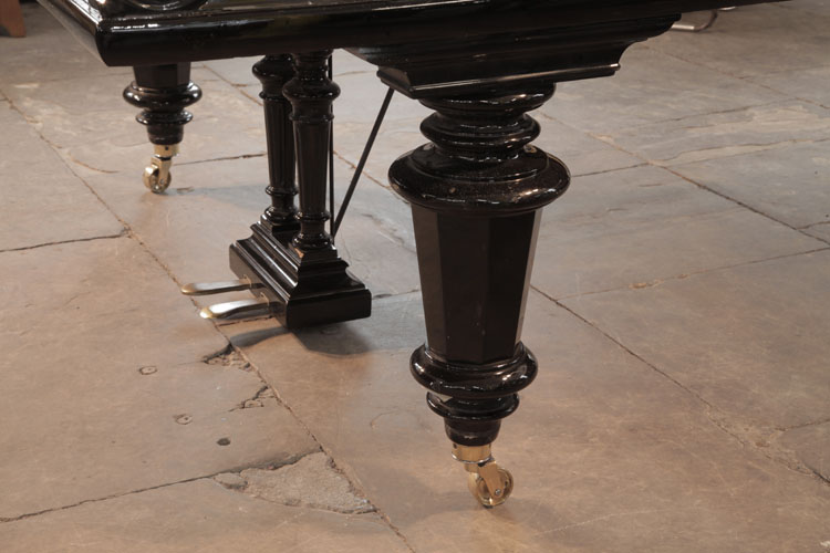 Bechstein Model D turned, faceted legs with brass casters