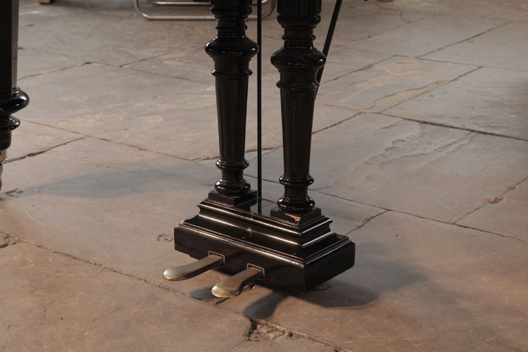 Bechstein Model D two-pedal piano lyre with turned spindles