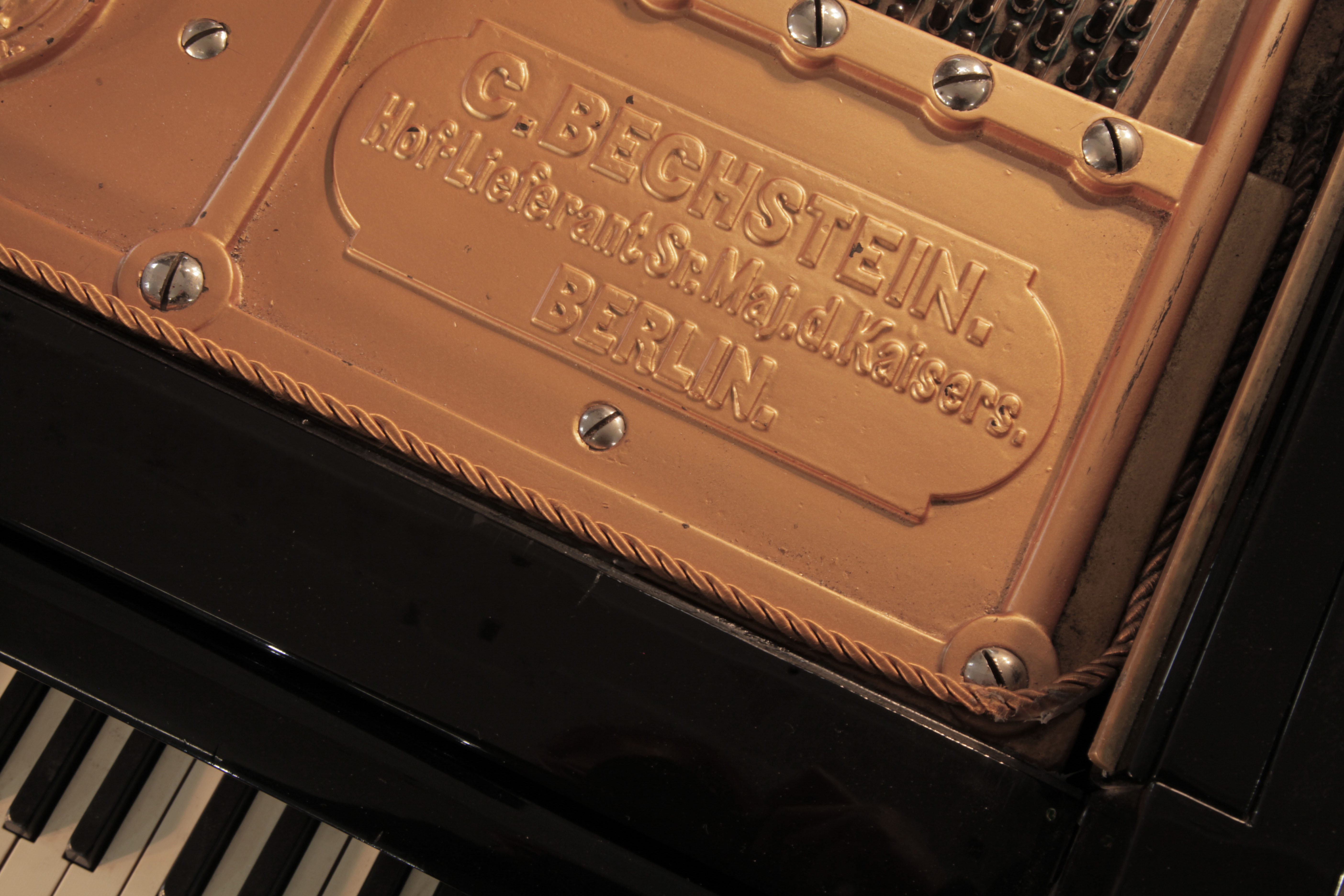 Bechstein manufacturer's stamp on frame