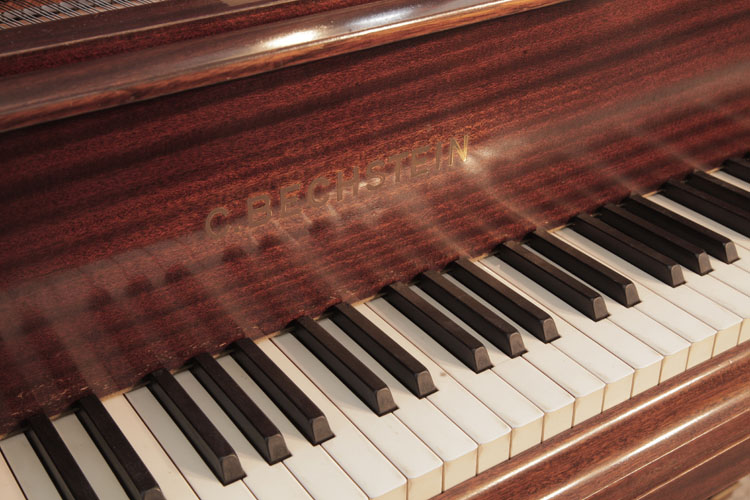 Bechstein manufacturers name inlaid on fall