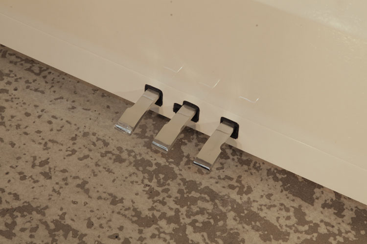 Feurich chrome piano pedals