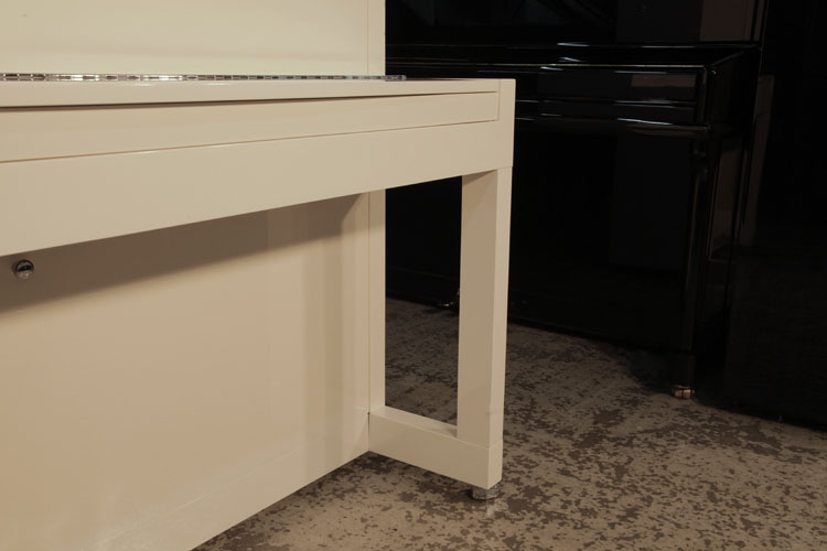 Feurich square piano leg with chrome casters