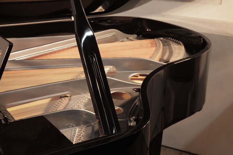 Feurich piano lid stay with indented half prop to allow piano lid to be opened at different heights