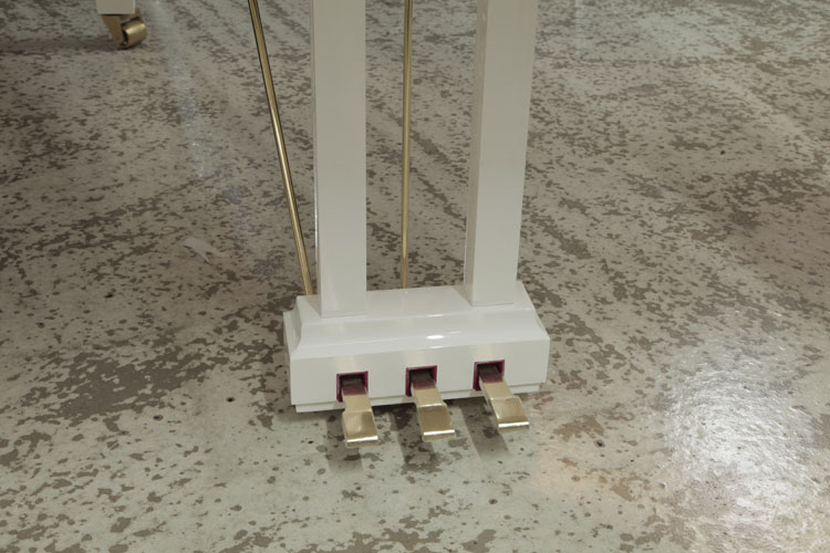 Feurich three-pedal piano lyre with square spindles