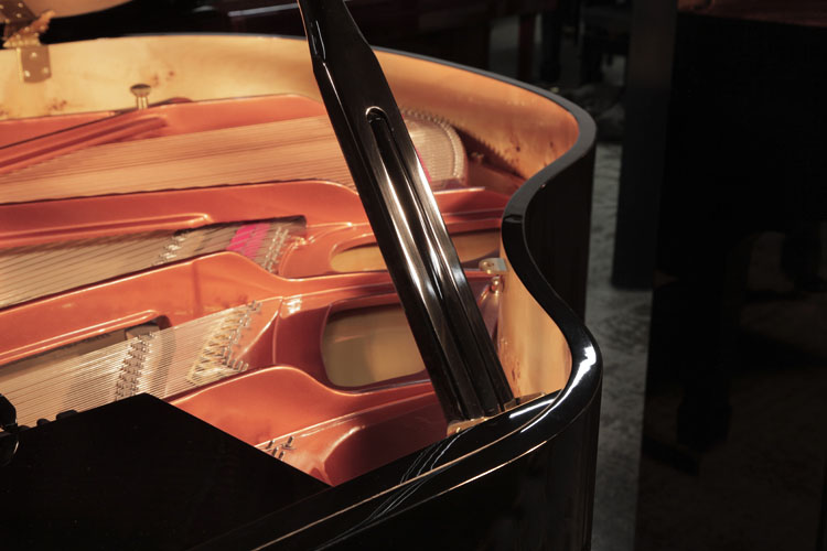 Feurich piano lid stay with indented half prop to allow piano lid to be open at different heights