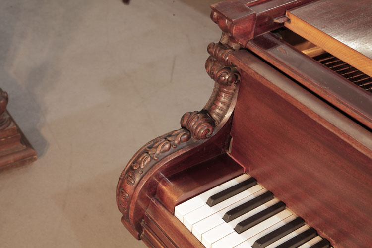 Schiedmayer piano cheek carvings 