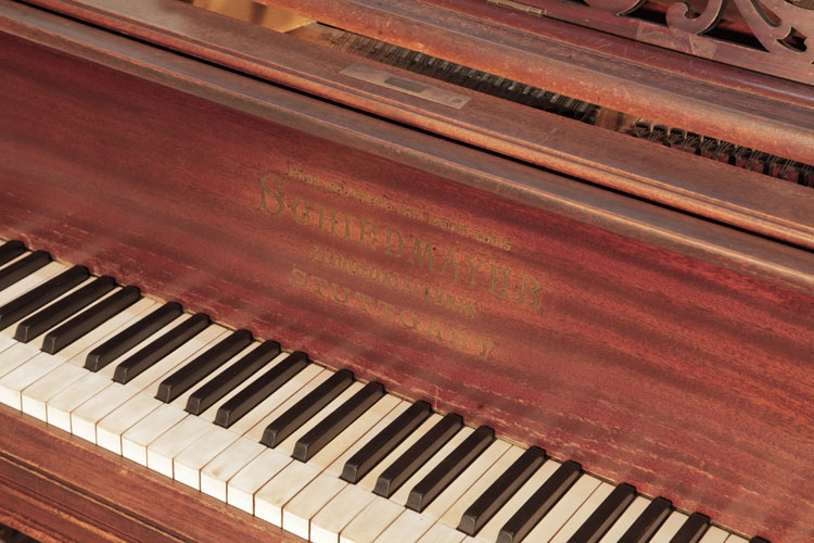 Schiedmayer  manufacturers name inlaid in brass on fall