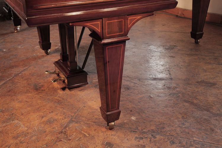 Steinway spade piano legs with satinwood stringing accents