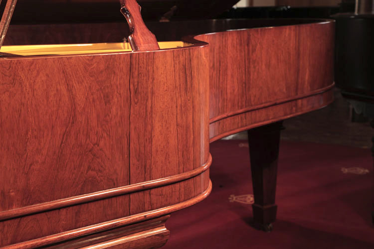 Steinway rosewood grain cabinet detail