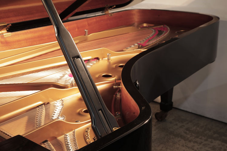 Steinway Model D piano lid stay with indented hald and quarter props to allow lid to be opened at different heights