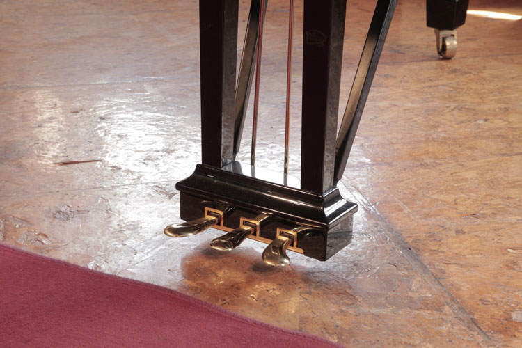 Steinway Model M three-pedal piano lyre with square spindles