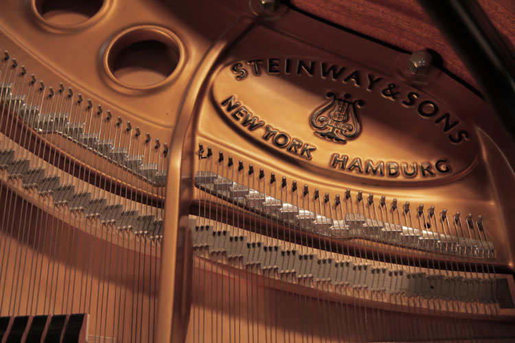 Steinway manufacturer's stamp on frame