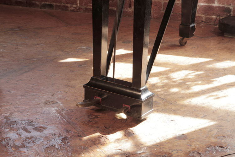 Steinway Model O two-pedal piano lyre with square spindles 