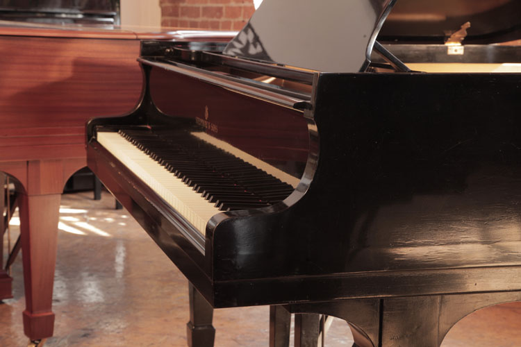 Steinway Model S rounded piano cheek 