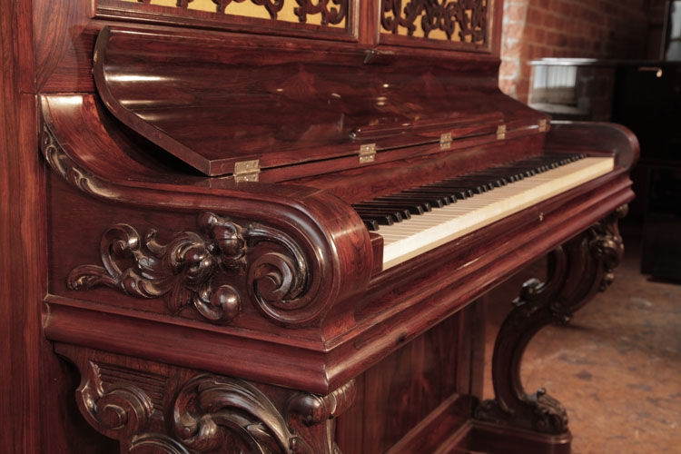 Steinway carved, scrolling piano cheek